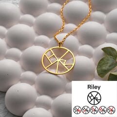 Kişiye Özel İsimli Logo Kolye – Gizemli ve Eşsiz Tasarım