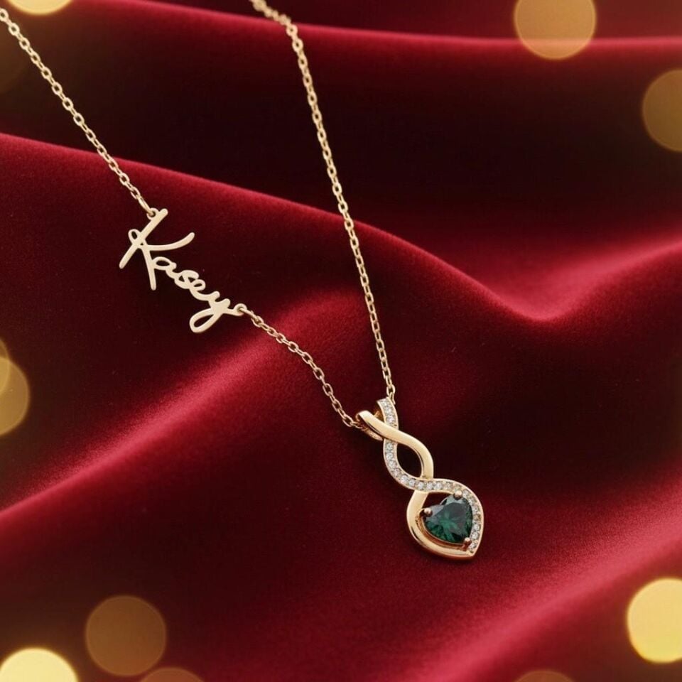 Doğum Taşı Damla Kolye