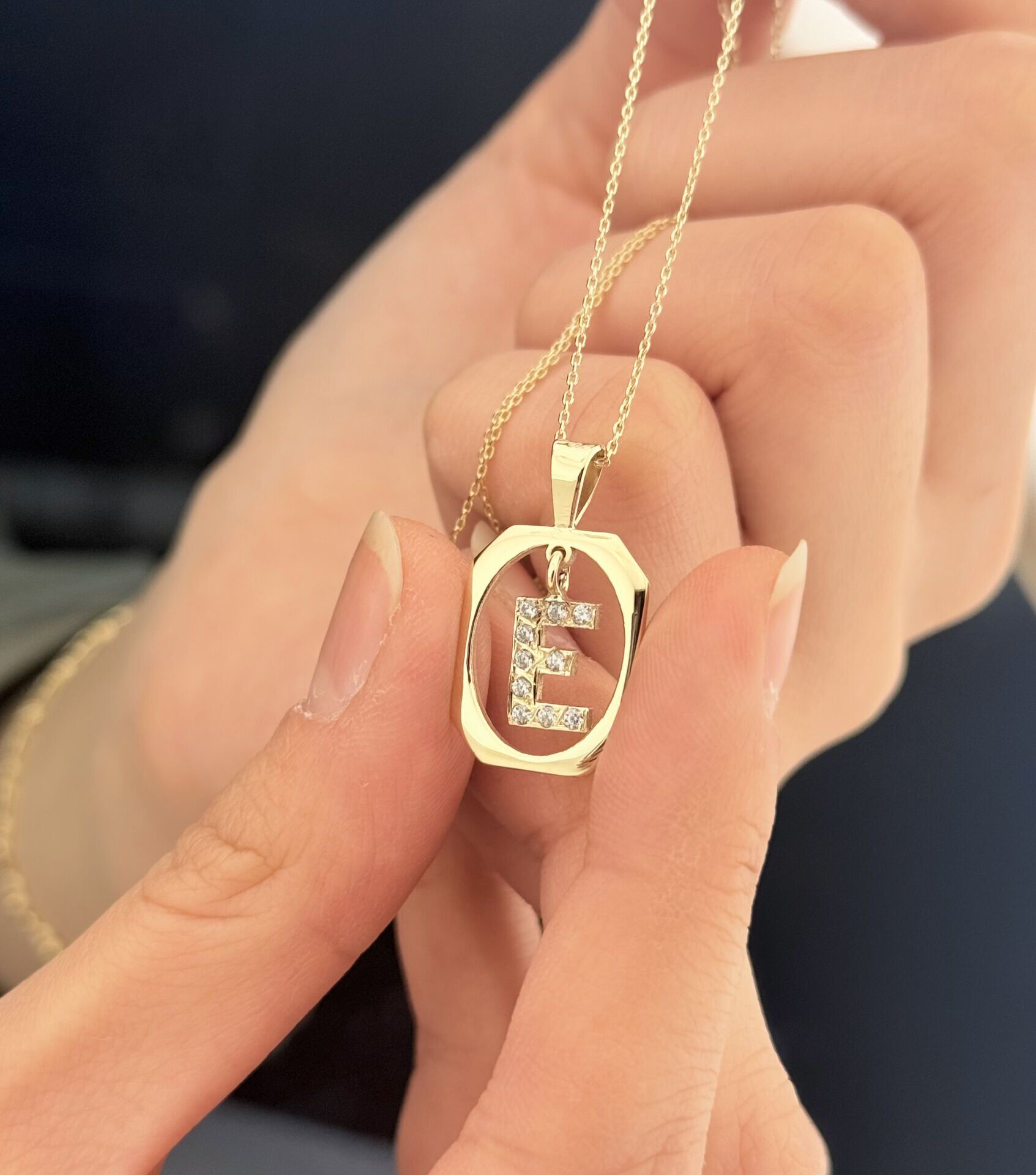 Baş Harfli Minimal Kolye – 925 Ayar Gümüş, Zarif ve Kişiselleştirilmiş Kadın Kolyesi Gümüş (Silver) Renk - 55 cm