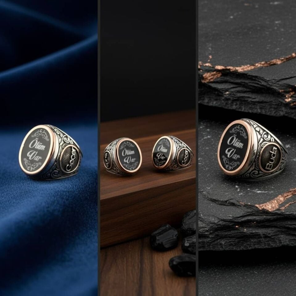 Tasavvuf Serisi: Gümüş Üzeri Bakır Detaylı ''Bu Da Geçer'' Yüzük