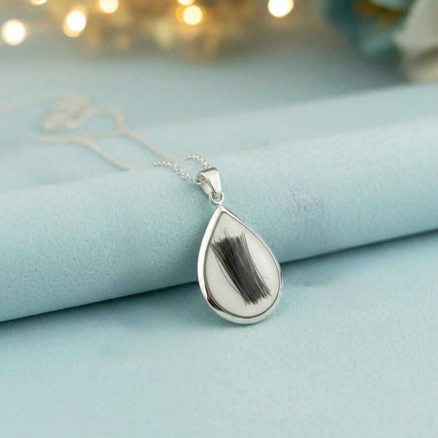 Kişiye Özel Saç Kılından Hatıra Kolye - Ömürlük Manevi Hediye