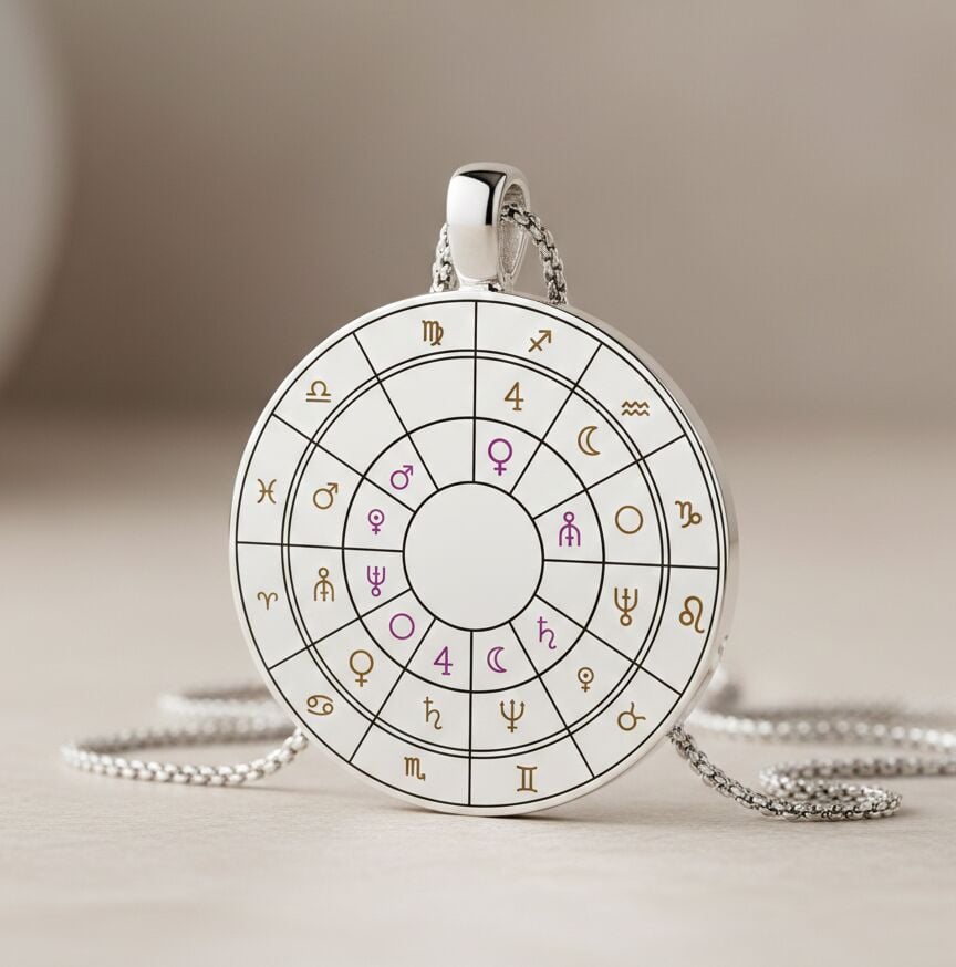 Kişiye Özel Doğum Haritası Kolye: Gökyüzündeki İmzanızı Taşıyın