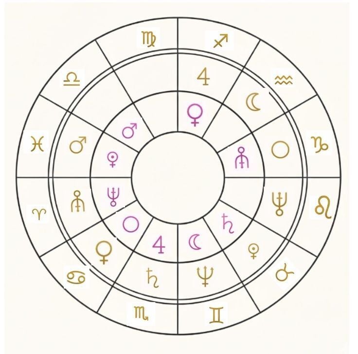 Lüks Gold Natal Harita Kolye: Doğum Haritanıza Özel El İşçiliği Takı