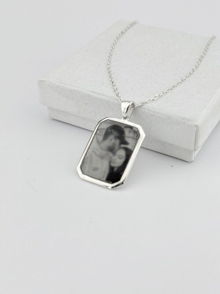 Sihirli Kolye – 925 Ayar Gümüş, Isıyla Görüntü Beliren Kişiye Özel Kadın Kolyesi Gümüş - Silver - 65 cm