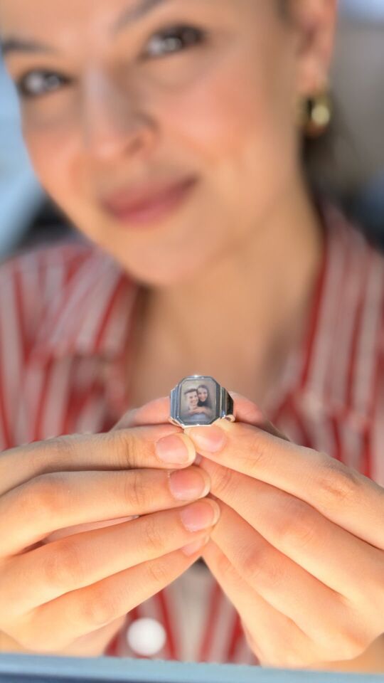 Sihirli Yüzük – 925 Ayar Gümüş, Isıyla Görüntü Beliren Kişiye Özel Şık Yüzük 10 - Gümüş - Silver