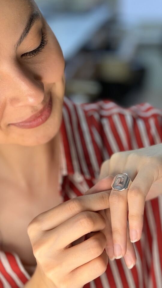 Sihirli Yüzük – 925 Ayar Gümüş, Isıyla Görüntü Beliren Kişiye Özel Şık Yüzük 20 - Gümüş - Silver