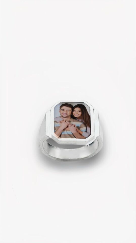 Sihirli Yüzük – 925 Ayar Gümüş, Isıyla Görüntü Beliren Kişiye Özel Şık Yüzük 10 - Sarı Altın 