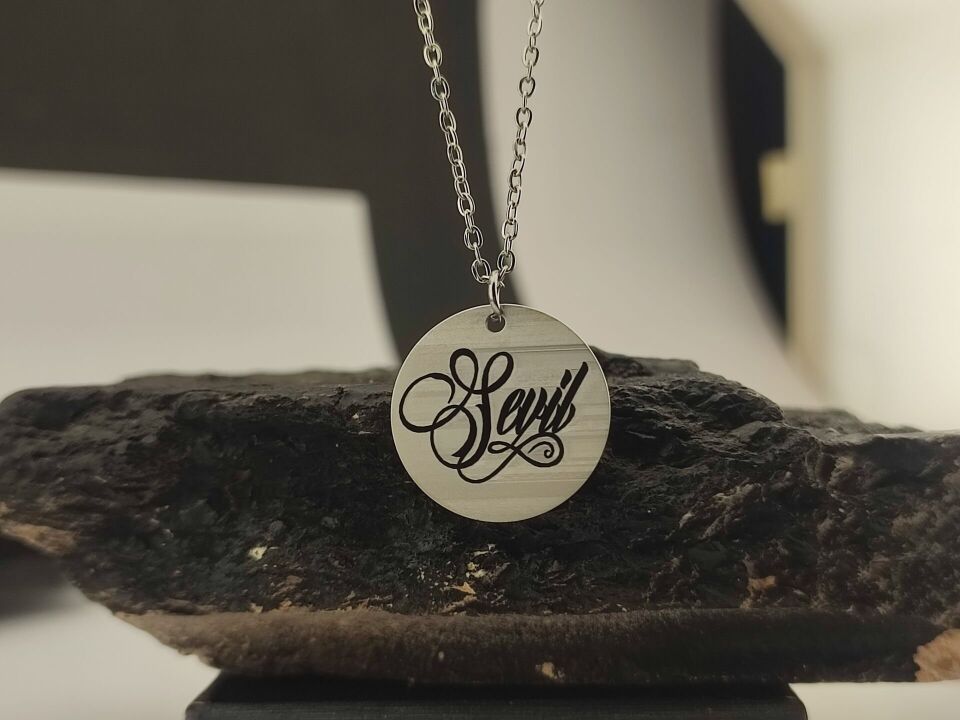 Kişiye Özel İsim Kolye – Paslanmaz, Kararma Yapmaz, Anlamlı Hediye Seçeneği Gümüş - Silver - 50 cm