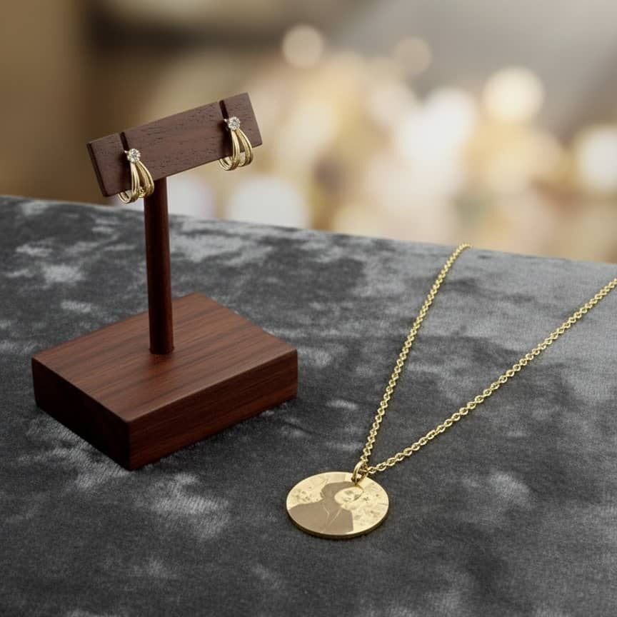 Fotoğraf İşlemeli 20mm Çelik Kolye | Hediye Kutulu | Gümüş & Gold